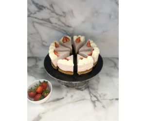 Caramel and Strawberry Cheesecake