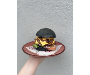 Charcoal Brioche Smash Burgers