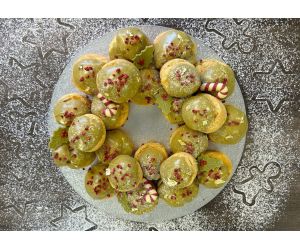 Pistachio Profiterole Wreath