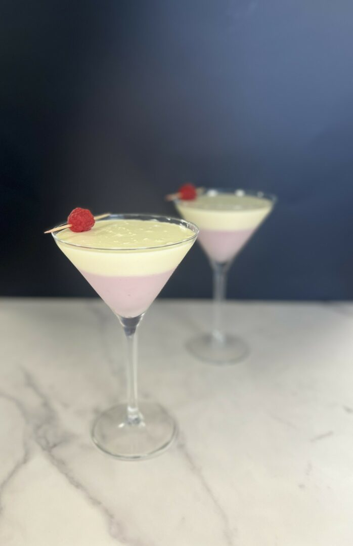 French Martini Panna Cottas