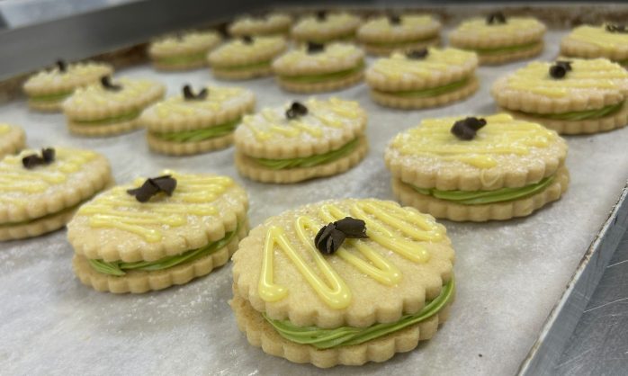 Matcha and Lemon Cookie Sandwiches