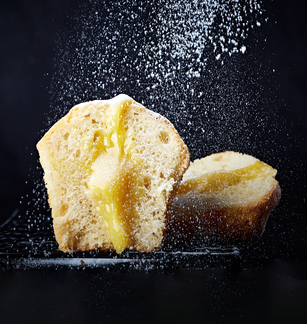 Lemon curd muffin