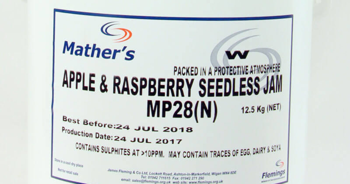 Andrew Ingredients | Mather's Apple & Rasp Seedless NC Jam