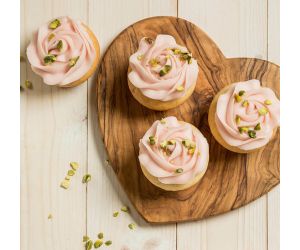 Vegan Rosewater & Pistachio Cupcakes using Macphie Vegan Cake Mix